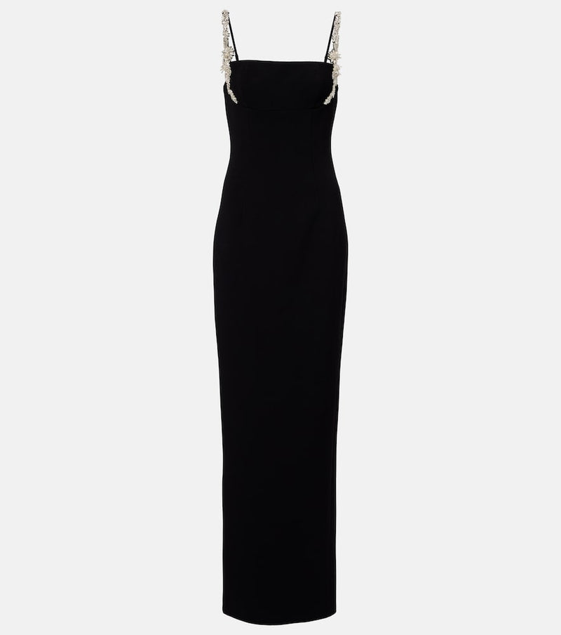 Rachel Gilbert Franca embellished crepe corset gown