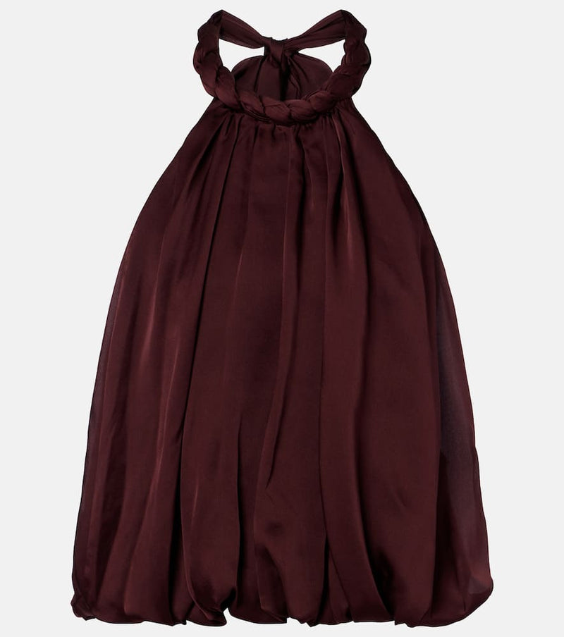 Zimmermann Luna Halterneck Silk Top Burgundy
