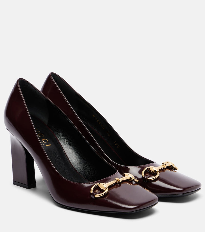 Gucci Signora 85 Horsebit leather pumps