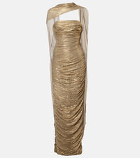 Marmar Halim Pleated caped gown