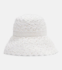 Aquazzura Crochet bucket hat