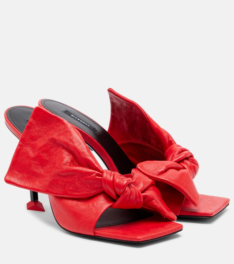 Givenchy Boudoir Bow leather mules
