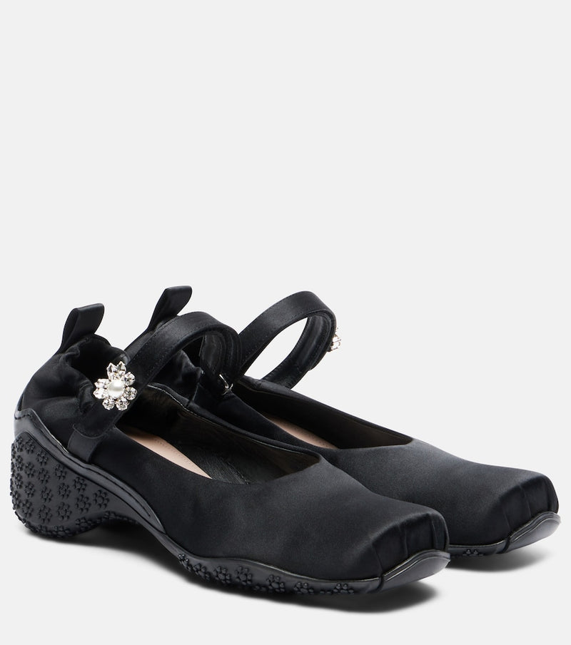 Simone Rocha Ballet Runner embellished ballet flats