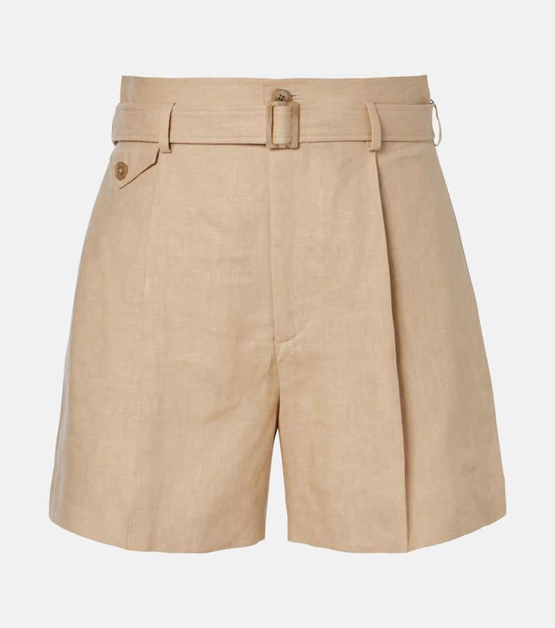 Ralph Lauren Collection Belted linen shorts