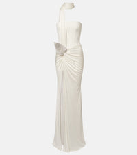 David Koma Embellished bustier gown