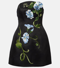 Leo Lin Zaria floral-applique bustier dress