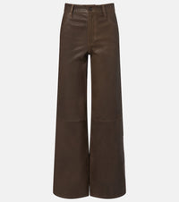 Frame Le Slim Palazzo leather wide-leg pants