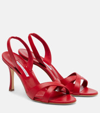 Manolo Blahnik Callasli leather slingback sandals