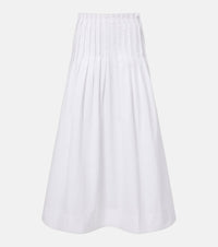 Rohe Pleated cotton poplin midi skirt