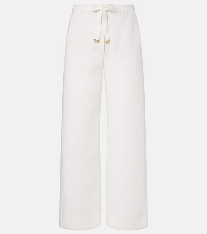 S Max Mara Amedea linen wide-leg pants