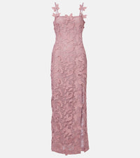 Blumarine Embroidered lace maxi dress