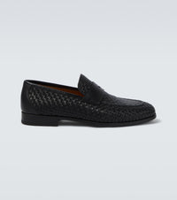 Magnanni Heracio woven leather penny loafers