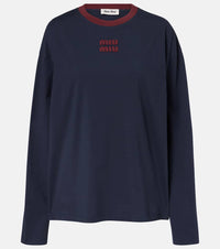 Miu Miu Logo cotton jersey T-shirt
