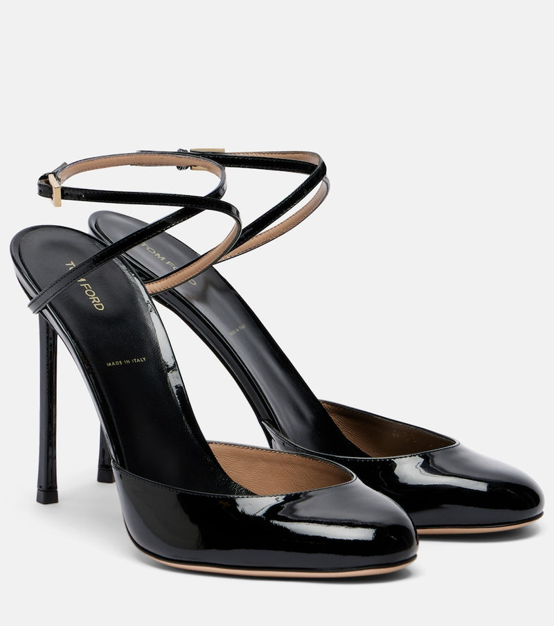 Tom Ford Patent leather slingback pumps