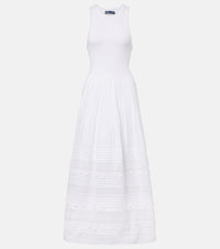 Polo Ralph Lauren Lace-trimmed cotton-blend maxi dress