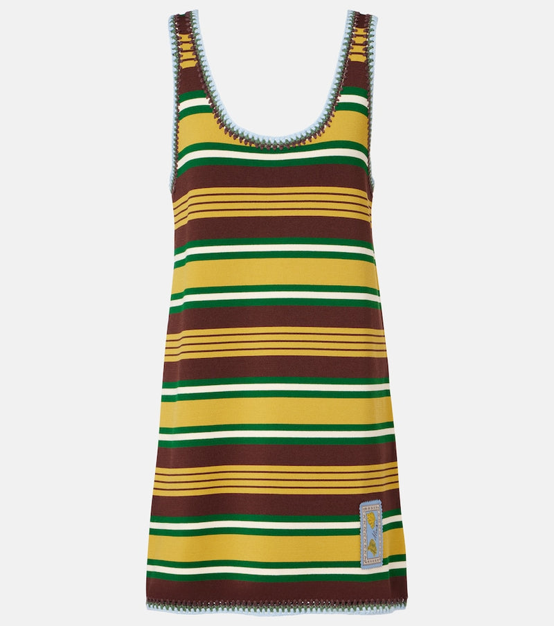 Alemais Clover striped knitted minidress