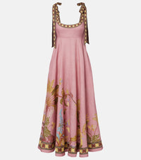 Alemais Zuri Ballet printed linen maxi dress
