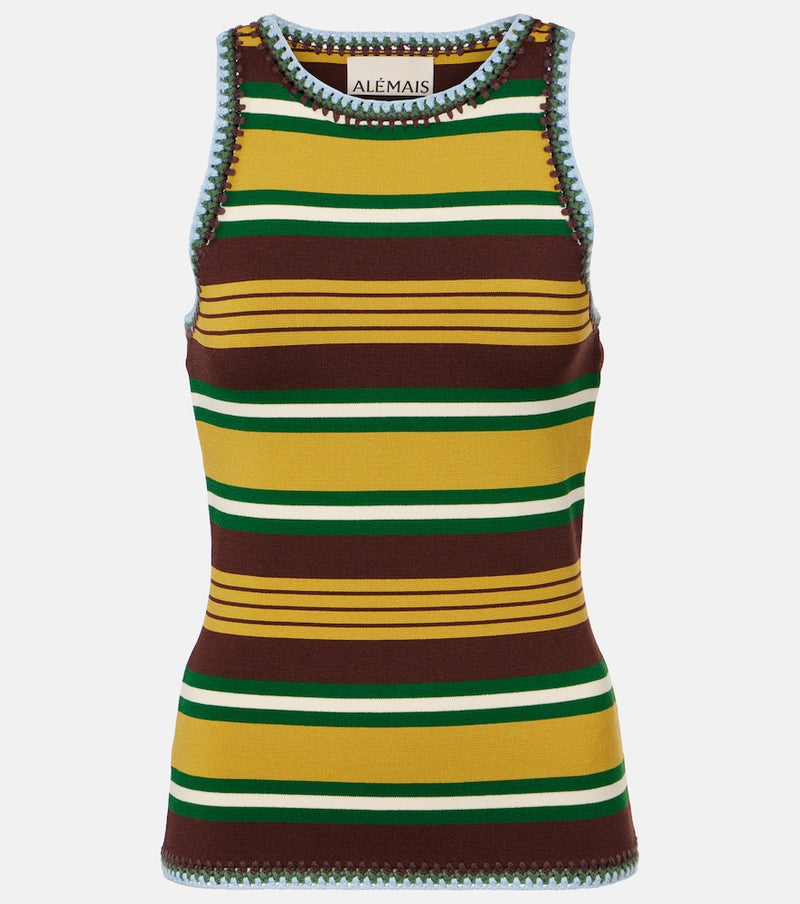 Alemais Clover knitted striped tank top
