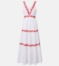 Heidi Klein Petalia embroidered cotton midi dress