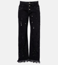 Isabel Marant Amia broderie anglaise flared jeans
