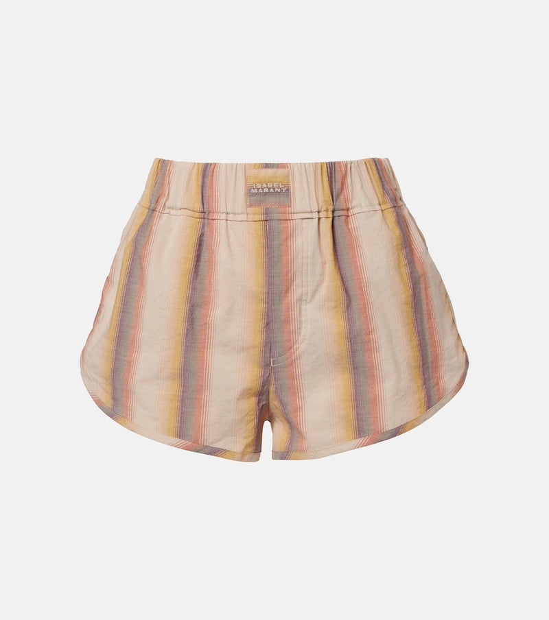 Isabel Marant Melinea striped cotton shorts
