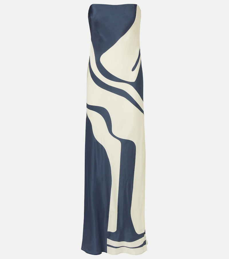 SIR Lilou strapless silk maxi dress