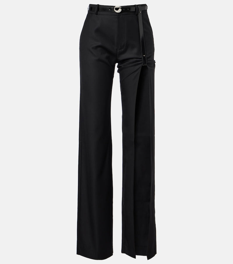 Coperni Suspended belted cutout straight jeans