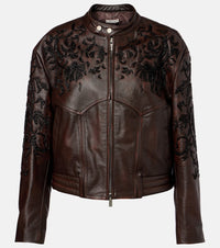 Jacques Wei Beaded leather jacket