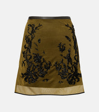 Jacques Wei Beaded floral miniskirt
