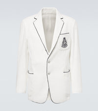Ralph Lauren Purple Label Embroidered cotton terry blazer
