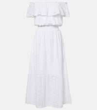 Melissa Odabash Larna broderie anglaise cotton midi dress