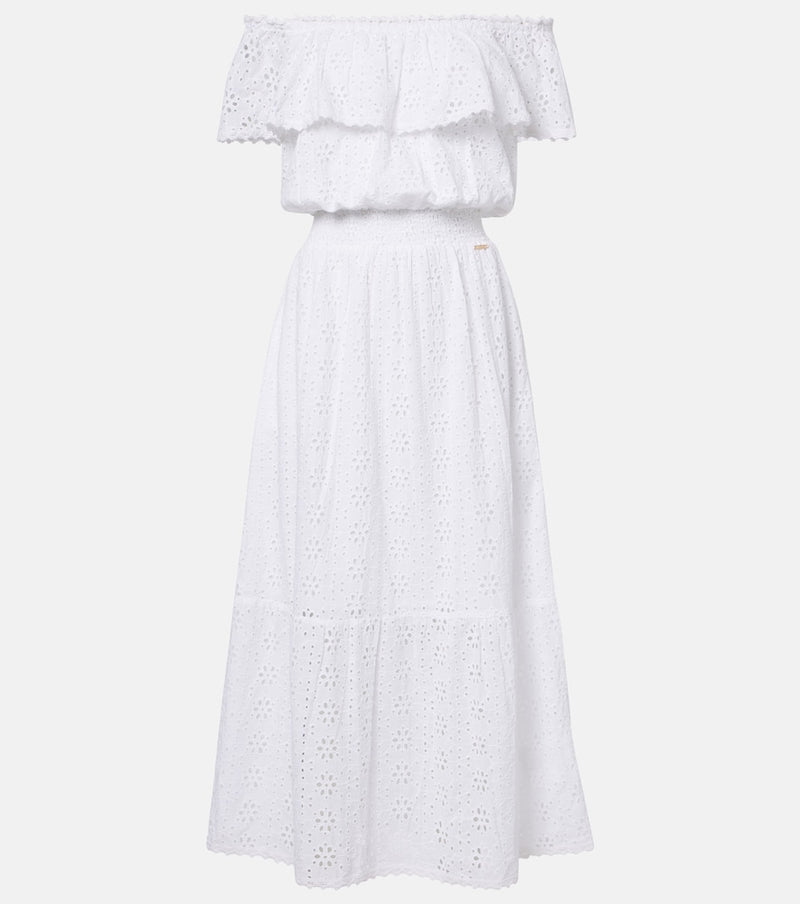 Melissa Odabash Larna broderie anglaise cotton midi dress