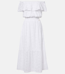 Melissa Odabash Larna broderie anglaise cotton midi dress