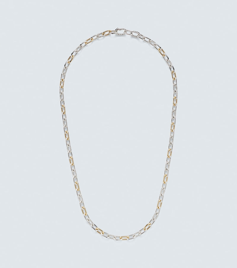 David Yurman DY Madison 925 sterling silver and 18kt gold chain necklace