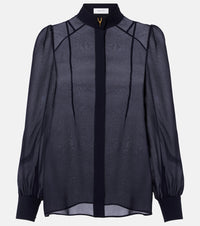 McQueen Wishbone silk crepe de chine shirt