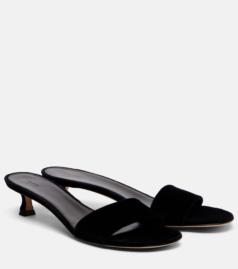 The Row Combo leather slides