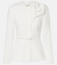 Roland Mouret Floral-applique crepe jacket