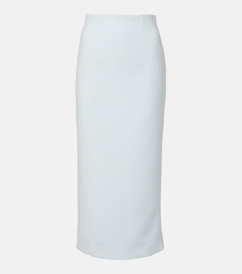 Roland Mouret Caped satin crepe midi skirt