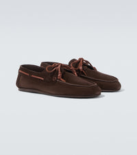 Ancient Greek Sandals Pliario suede boat shoes