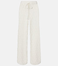 Faithfull Fio pointelle cotton wide-leg pants
