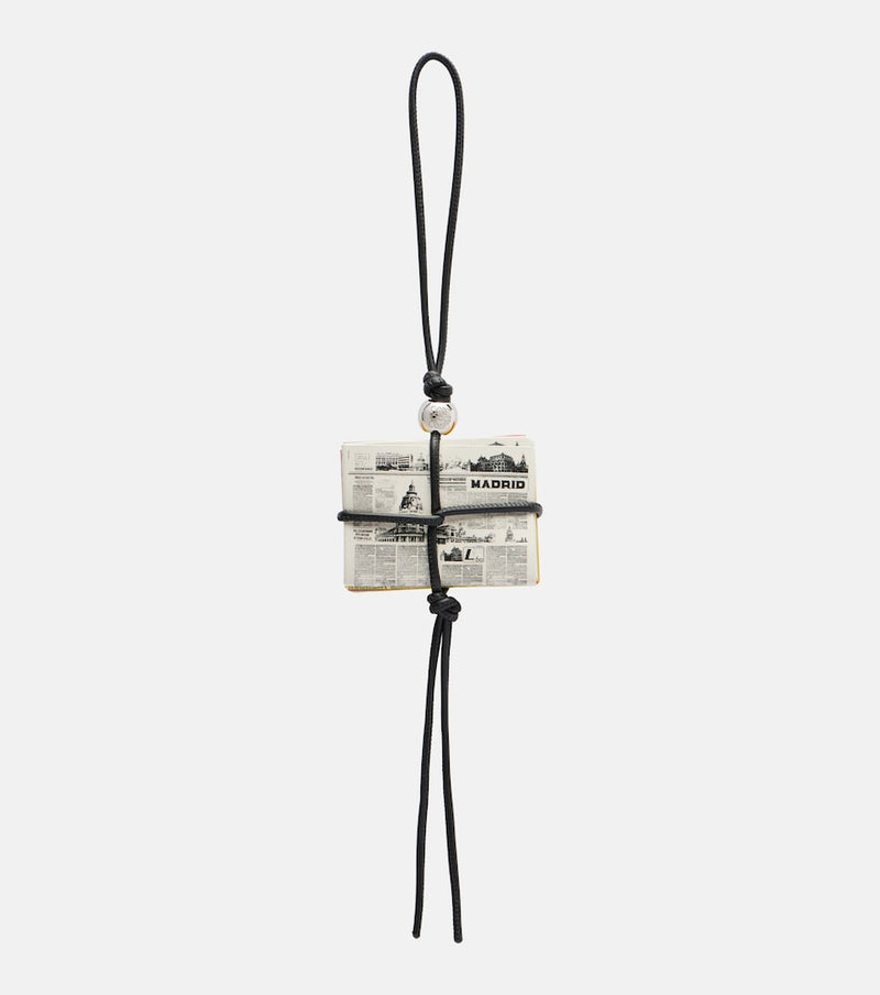 Loewe Newspaper leather bag charm