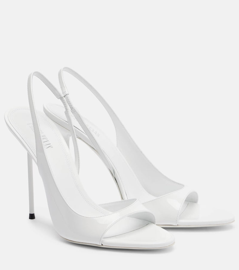 Paris Texas Lidia patent leather slingback sandals