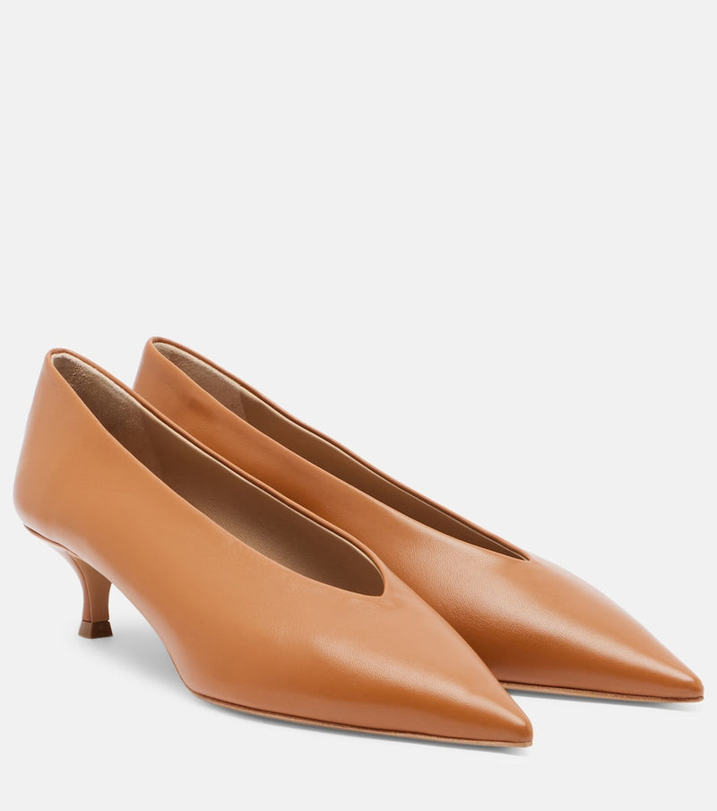 Le Monde Beryl Babouche leather pumps