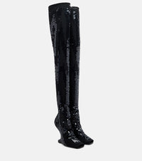 Rick Owens Cantilever embellished leather boots