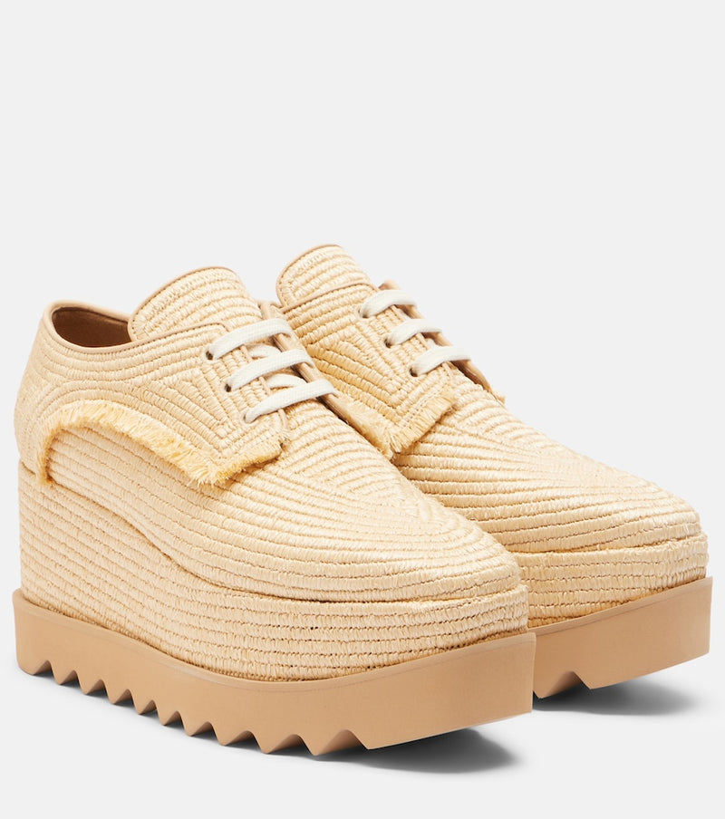 Stella McCartney Elyse woven platforms in Natural