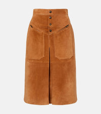 Chloe Suede midi skirt