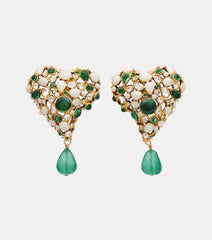 Saint Laurent Embellished clip-on earrings