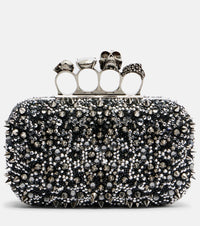 McQueen Knuckle embellished clutch