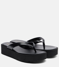 Gianvito Rossi Leather platform thong sandals