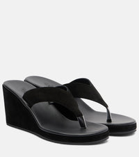 Ancient Greek Sandals Charys suede wedge thong sandals